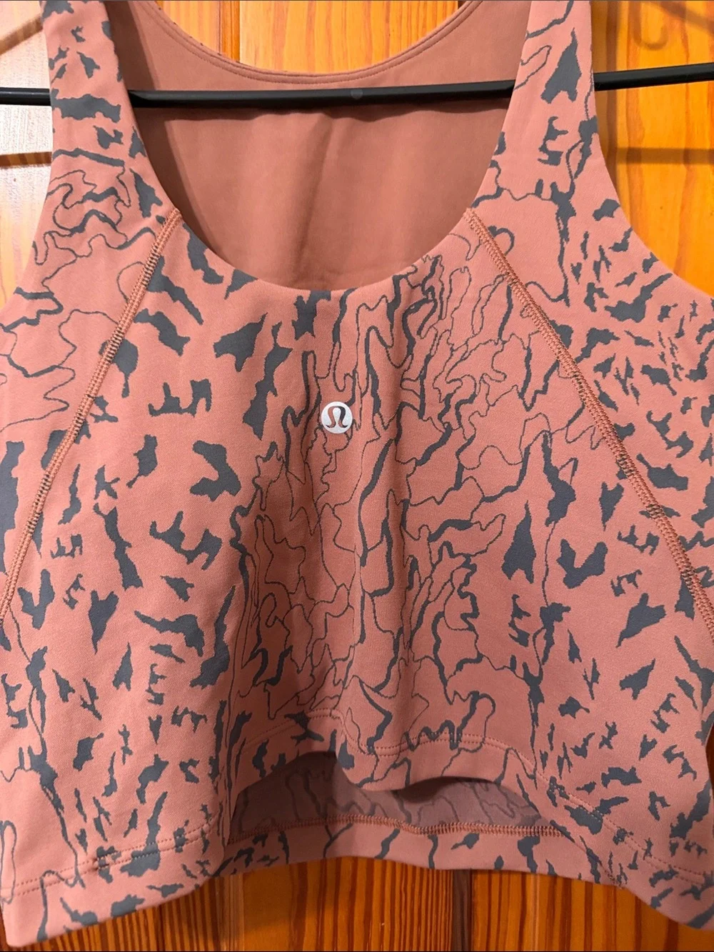 New Lululemon Align High-Neck Tank Top Camo Contour Jacquard Copper Graphite